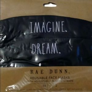 🆕Rae Dunn Reusable Face Masks Set of Two NEW🖤